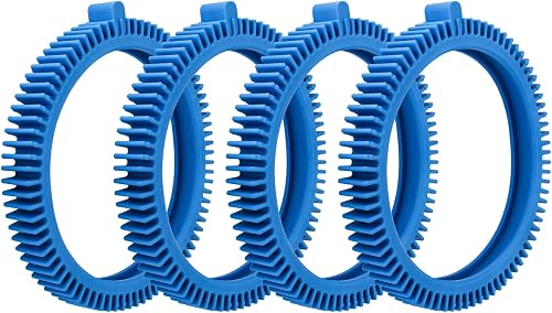 Pool Cleaner Wheels Replacement Tires for Hayward Poolvergnuegen Phoenix | 896584000-143 Blue Front Tires with Super Hump for Hayward AquaNaut 200 400 450 Pool Cleaner 2 Wheel and 4 Wheel (4 Pack)
