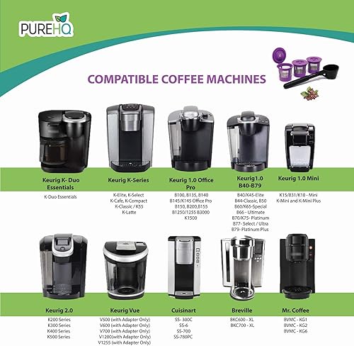 Miniatura 8 de PureHQ - Tazas K reutilizables para Keurig K-Mini, K Mini Plus, K-Express y K Iced con adaptador - Keurig Mini Plus Kcups recargables para Mini