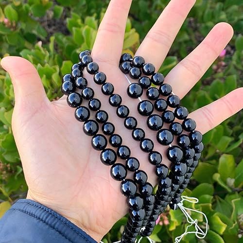 Miniatura 9 de Adabele 1 hebra de perlas de concha natural de grado AAA de 0.394 pulgadas, nácar de agua dulce, cuentas redondas sueltas de 15 pulgadas (blanco