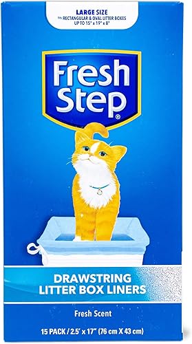 Vista 32 de Fresh Step Revestimientos grandes con cordón para caja de arena Forros resistentes para caja de arena para gatos perfumados y sin perfume