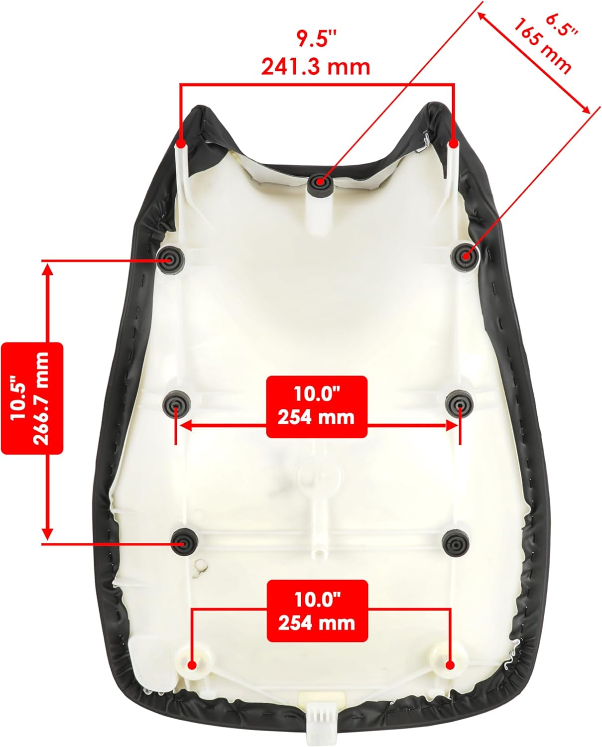 Caltric Complete Seat Black Compatible with Yamaha Grizzly 700 YFM700F 4X4 2007 2008 2009 2010 2011