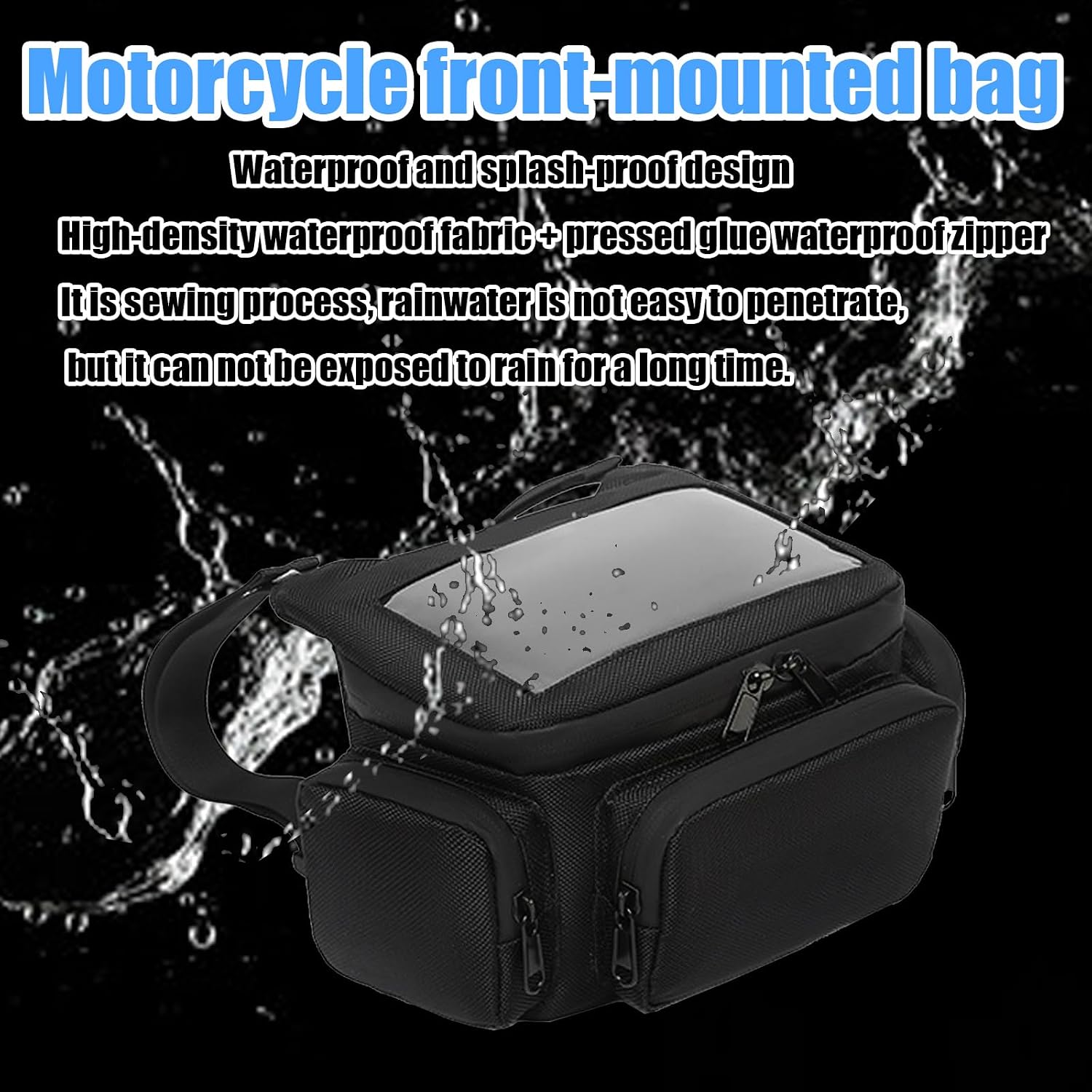 For BENLY/110/PRO(AA05/JA09) 08R71-GJE-900 Motorcycle scooter front-mounted waterproof phone touchscreen waist bag, 2-liter large capacity storage bag (NOLOGO (Other models are available))