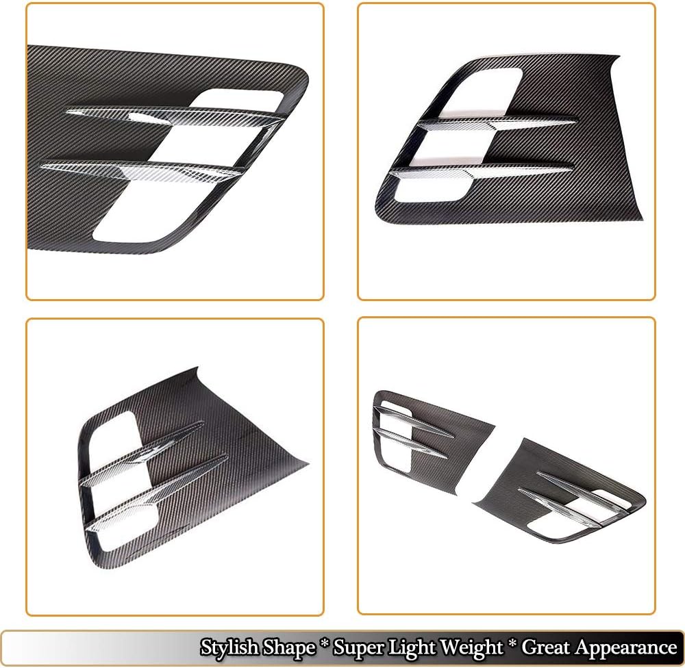 Side Fender Vent fits Mercedes Benz SLS Class C197 R197 AMG 2Door 2010-2013 Factory Outlet Pure Carbon Fiber CF Front Air Intake Scoop Cover Trim