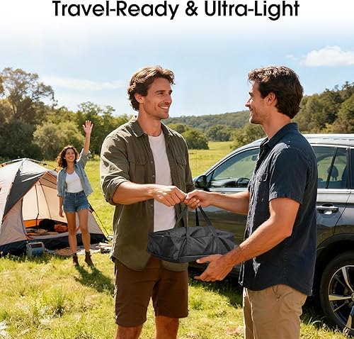 Miniatura 6 de Pantalla de proyector para exteriores con soporte, kit de proyección portátil de 120 pulgadas, 169 4K HD, sin arrugas, pantalla de cine para