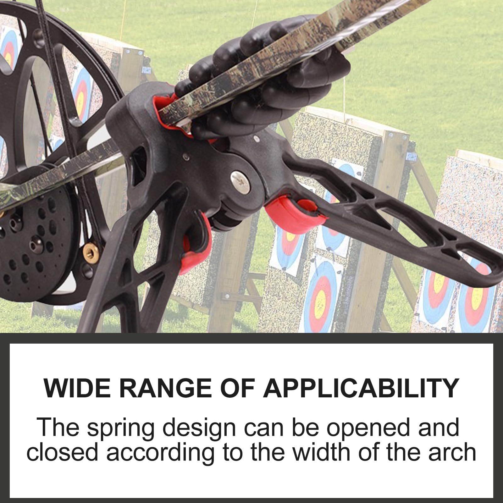KURUGELI Support Pliable pour Arc à Poulies - Pince pour Limbs d'arc, Support Réglable Universel, Antidérapant en Silicone pour Chasse et Tir à l'arc