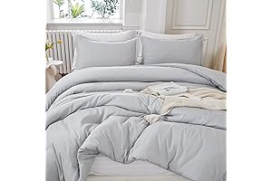 Litanika Light Grey Comforter Queen | Boho Bedding Collection