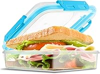 Vista 10 de Tafura Sandwich Containers Sandwich Box - Fiambreras sin BPA (morado, 2 unidades)