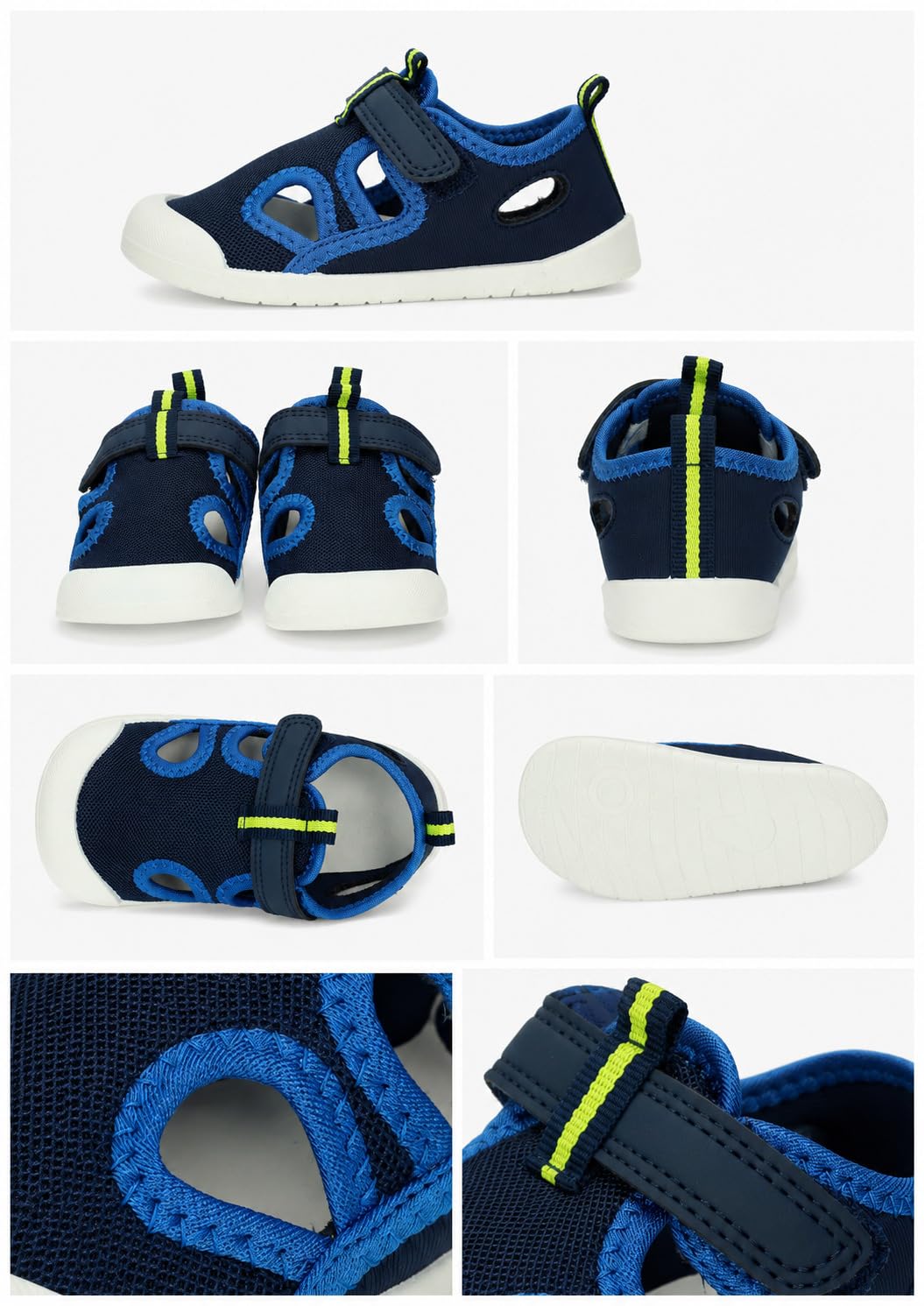 DEMAX 1-K871A Calzado Barefoot Tipo cangrejera Infantil, Textil, Puntera Reforzada, Plantilla cambiable, Ligero y cómodo, Verano NIÑO Sandalias