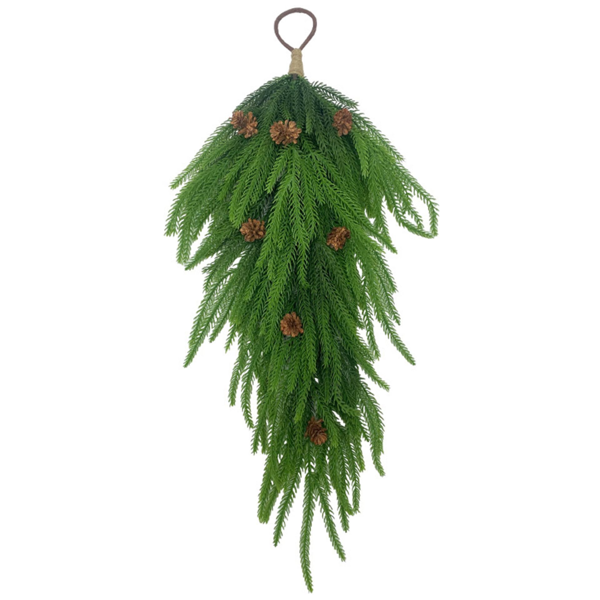 Branches de pin artificielles en guirlande Norfolk pour sublimer votre table de Noël