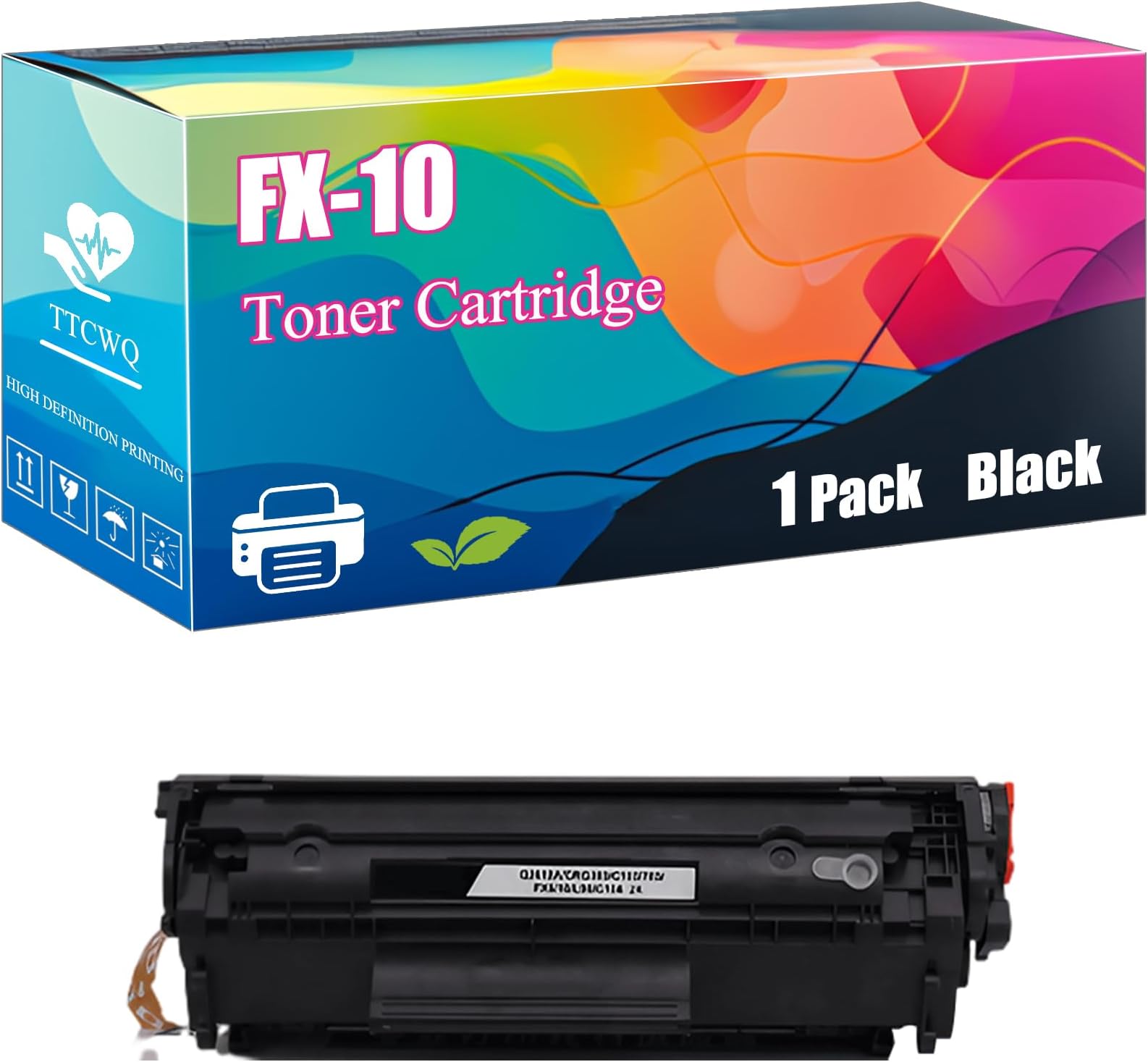 FX-10 Toner Cartridge Compatible for Canon MF4320 MF4330 MF4340 MF4380 MF4370 MF4270 MF4010 Printers, High Yield 3000 Pages, Clear Printing with Chip (Black)