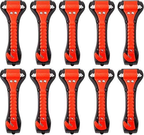 Vista 15 de SINSEN Juego de 3 martillos de seguridad para automóvil, herramienta de escape de emergencia, martillo de vidrio para ventana de auto, martillo