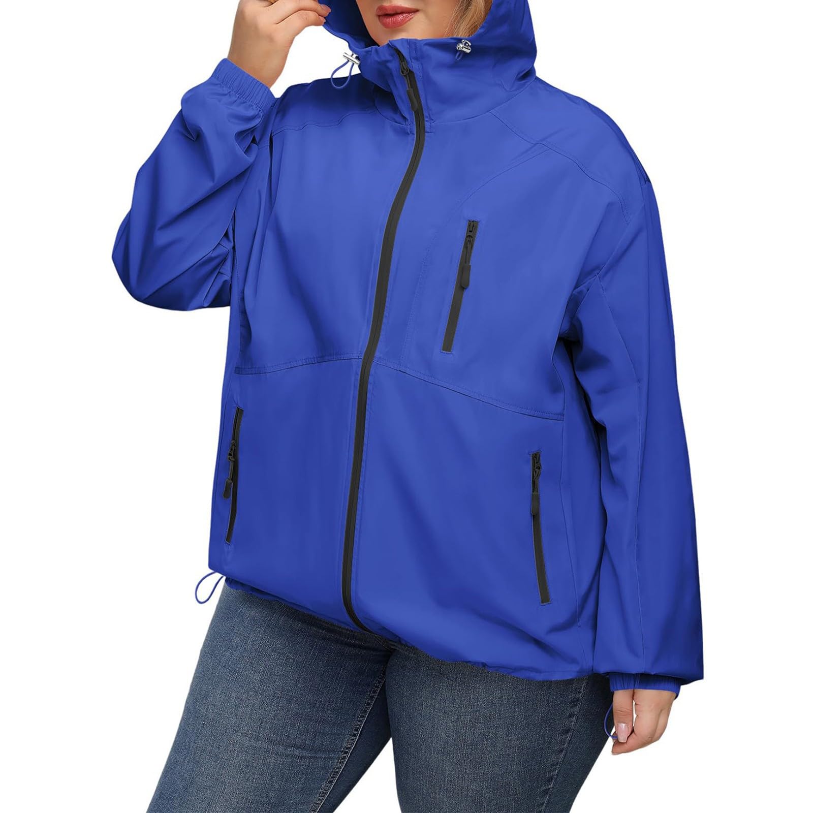 Giacca Antipioggia Da Donna, Impermeabile, Giacche Leggere, A Sottile E Pieghevole, Blouson, Esterno, Ripiegabile Con Cappuccio, Piumini Impermeabile Donna Running Invernale Tascabile