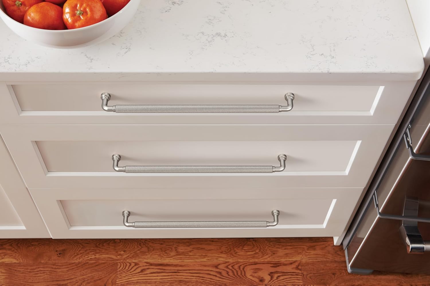 Amerock Collet 12-5/8 inch (320mm) Center-to-Center Satin Nickel Cabinet Pull, BP37688G10