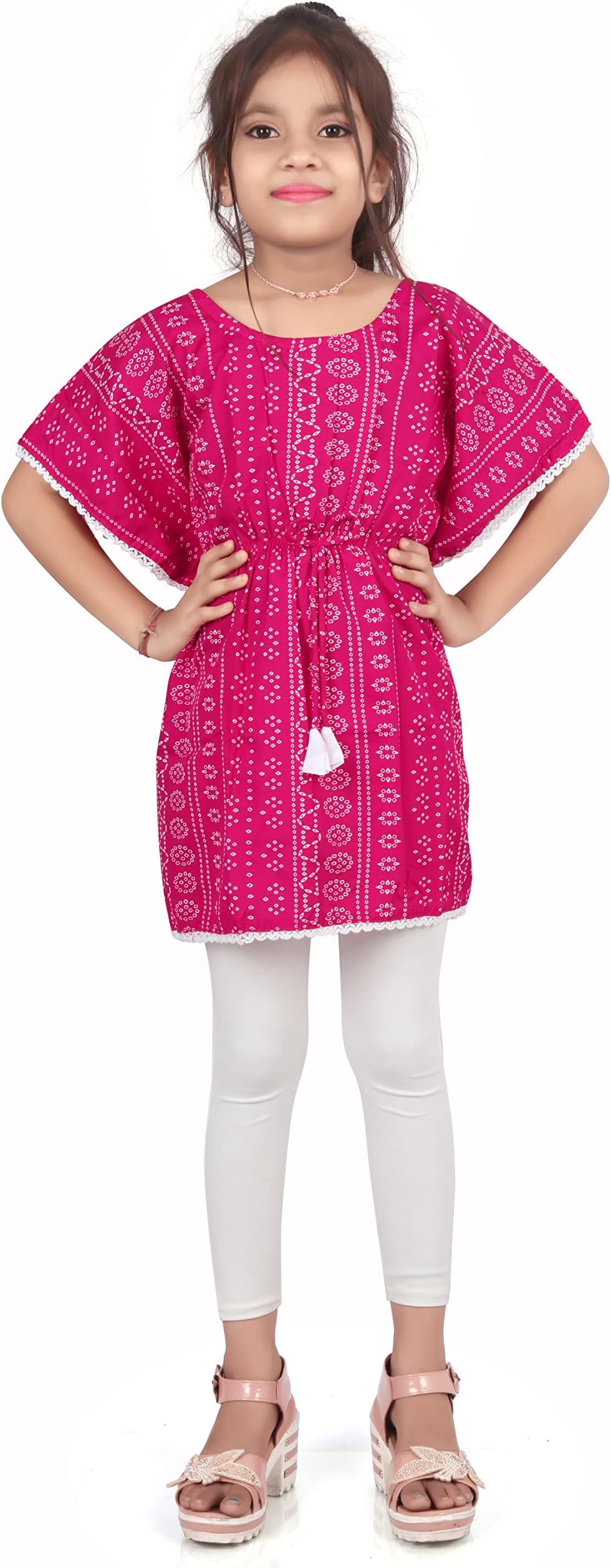 SWAGHOSHStylish Trending Children Wear Kaftan For baby girl (8-9 Years, Pink)