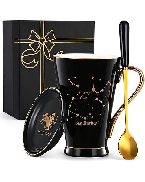 Maustic Sagittarius Gifts, Birthday Gifts for Women Men, Zodiac Sign Astrology Horoscope Constellation Gift, Gift for Best Friend, Sister, Astrology Lover, Sagittarius Mug, 12 Oz