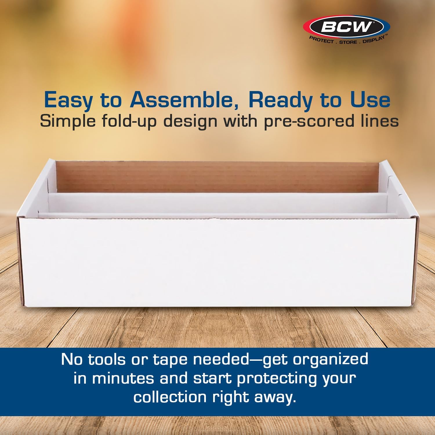 BCW Super Shoe Storage Box – 5 Pack | Cardboard Organizer for Trading, Gaming & Collectible Use | Holds 3,000 Standard or 600 3x4 Toploaders | Assembly Required