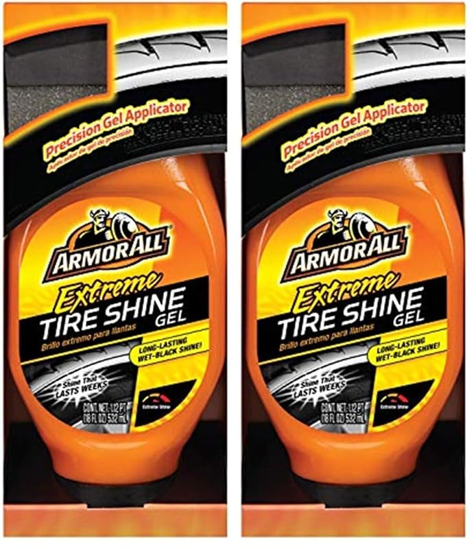 Armor All Extreme Tire Shine Gel para Pneus, Realce da Cor e Acabamento Brilhante, 2 frascos de 532 mL