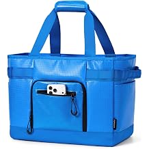 Beach Bag Waterproof Beach Tote Travel with Wet Pocket &amp; 11 Organized Compartments Large Pool Bag with MOLLE Webbing
