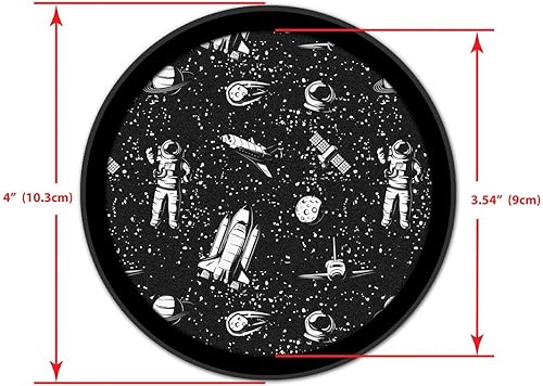 Miniatura 4 de Posavasos de silicona antideslizantes con almohadilla de fieltro absorbente impresa extraíble, juego de 4 unidades, espacio exterior