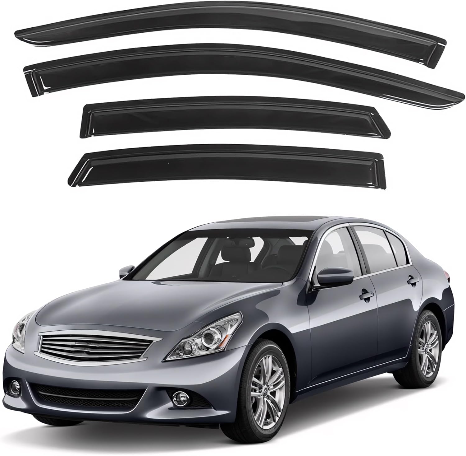 KPY Window Visor Compatible with Infiniti G35 G37 G25 Q40
