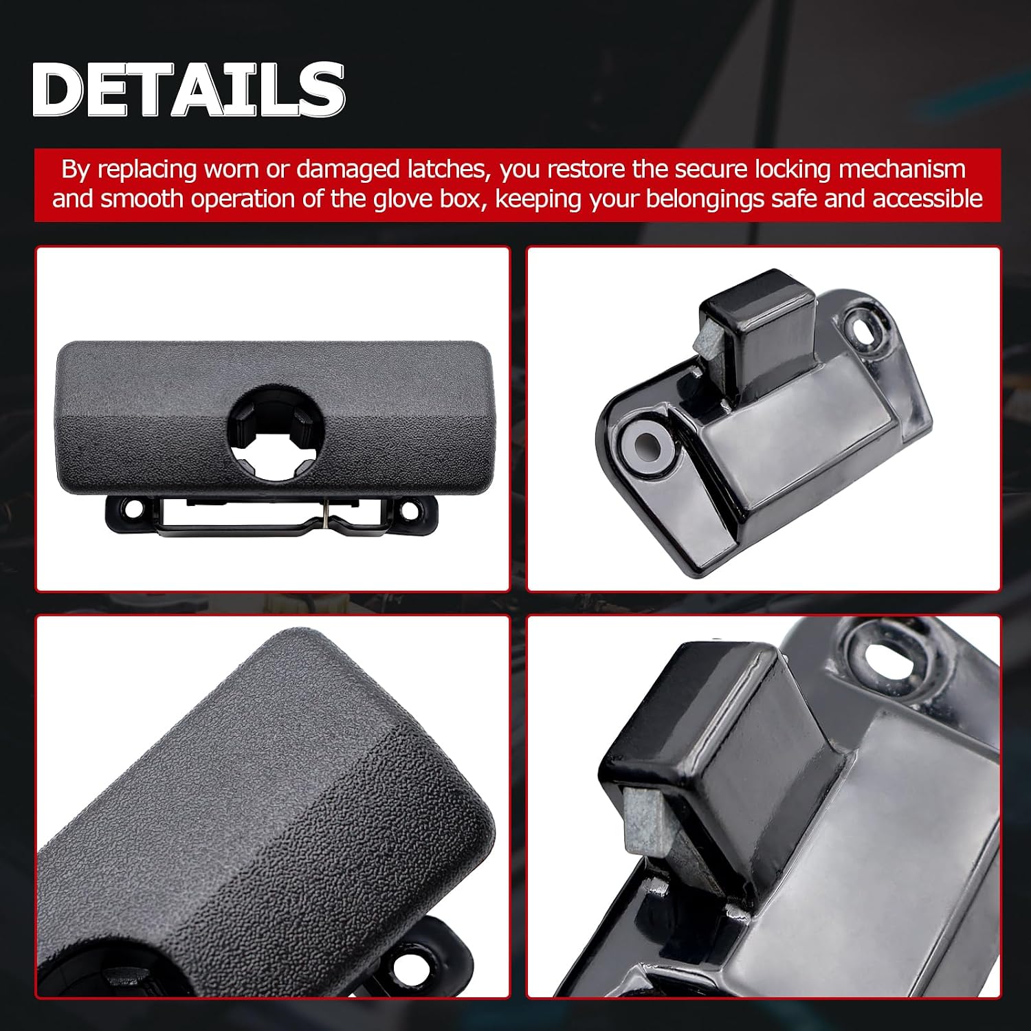 1ST Glove Box Lock Latch Upper Catch and Glove Box Upper Lock Latch Catch for BMW 3 Series E23 E30 E34 Z3 525i 530i 540i 325i M5 325i 1987-1993, Replaces OE: 51161946513 + 51161849472