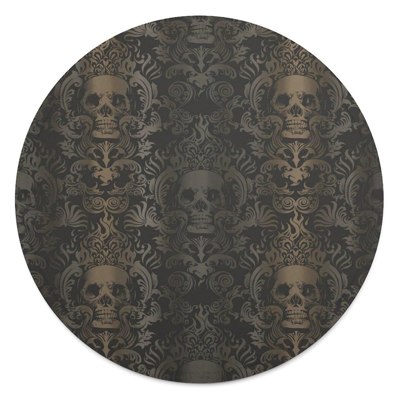 Couverture polaire gothique ronde de 150cm pour vos soirées lecture sur le canapé