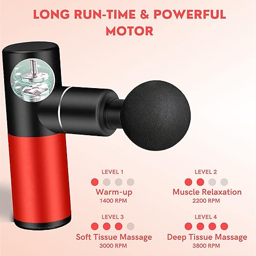 Miniatura 3 de MEGEN Mini pistola de masaje portátil y ligera de tejido profundo, para hombres, mujeres atletas, pistola de masaje muscular de percusión cuello,