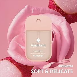 Touchland Glow Mist + Gentle Mist + White Mist Case, Scented and Stylish Hydrating Hand Sanitizer Spray Bundle, Travel Size Friendly