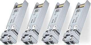 ipolex 10Gb/s SFP+ 10GBase-SR Transceiver Module for Cisco SFP-10G-SR Cisco Meraki Ubiquiti D-Link Supermicro Netgear Mikrotik ZTE (MMF 850nm 300-Meter DDM)(Pack of 4)