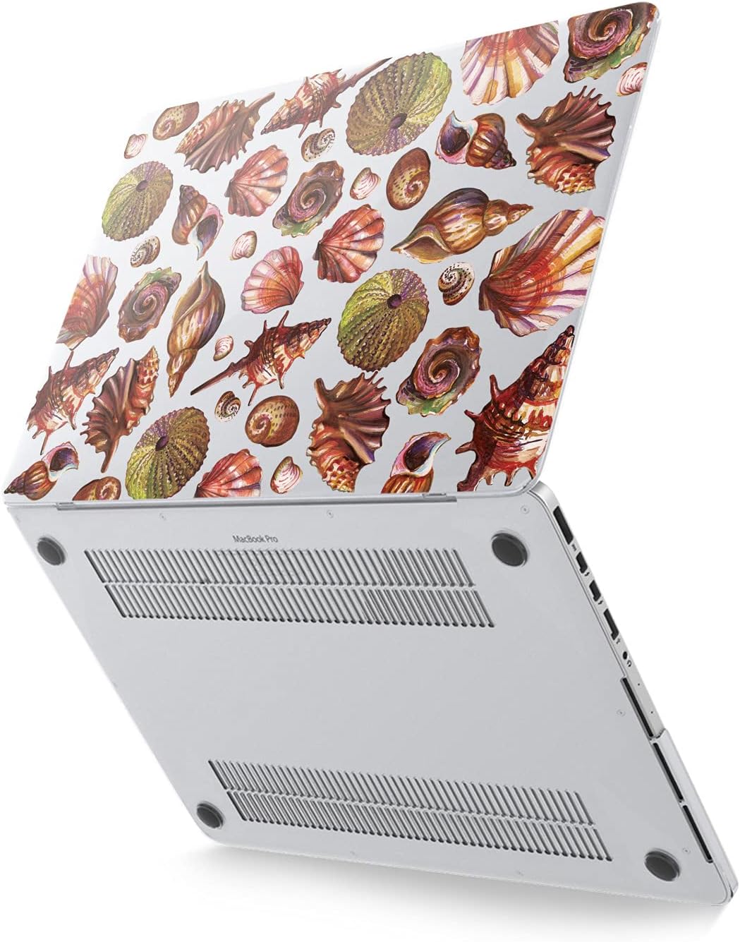 Hard Case Compatible for MacBook Pro 16 14 M3 M2 2023 M1 Pro 13 2022 Air 13 2021 Retina 2020 Mac 11 12 Ocean Cover Shore Laptop Design Print Fish Beach Cute Seashell Protective Funny Pattern