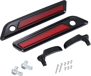 TCMT Saddlebag Latches With Red Reflectors For Harley Touring 1994-2013 – Road King, Glide