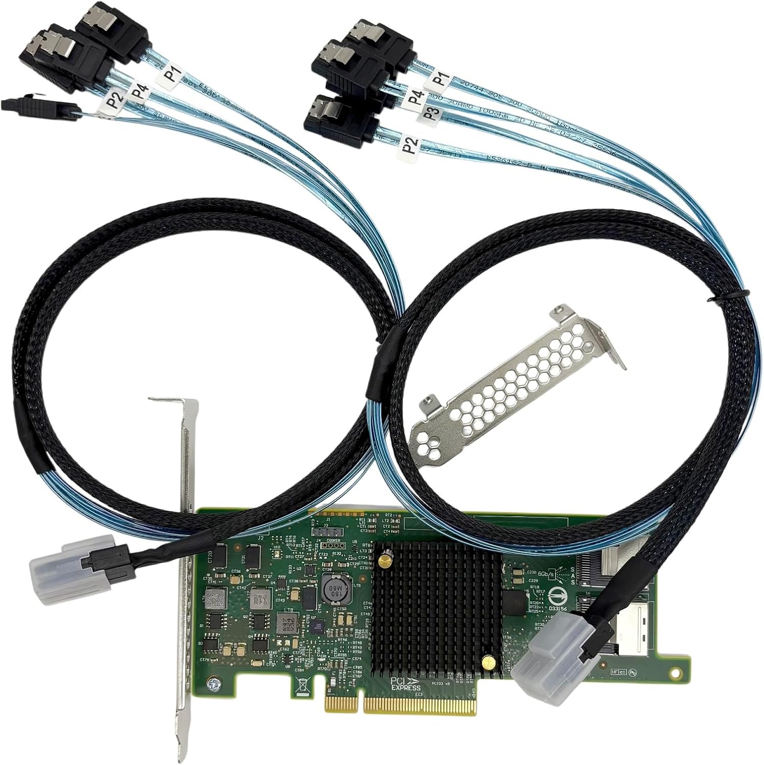 LSI SAS2308 9207-8i HBA Card 6Gbs SAS SATA PCI-E 3.0 HBA LSI FW:P20 IT Mode Expander Card ZFS FreeNAS unRAID+ 2 * SFF-8087-4* SATA Cable