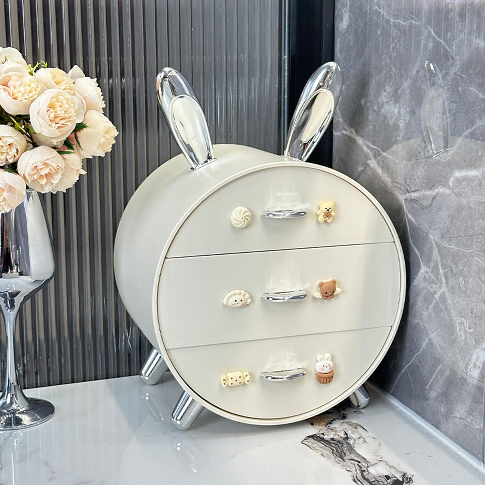 Organisateurs de cosmétiques élégants, Solution de Rangement de Bijoux Polyvalente avec tiroirs pour Un Usage Quotidien, étagère de Papeterie, Porte-Bijoux cosmétique