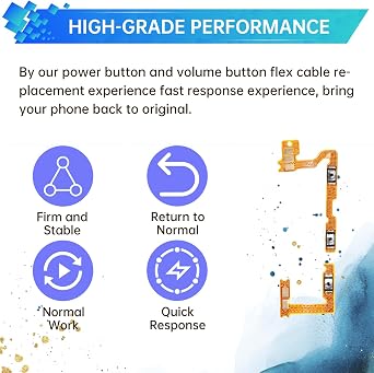 Power Volume Button Flex Cable Replacement for Samsung Galaxy A20s | Fingerprint Sensor Flex Cable Repair Fix Kit Parts SM-A115U SM-A115U1