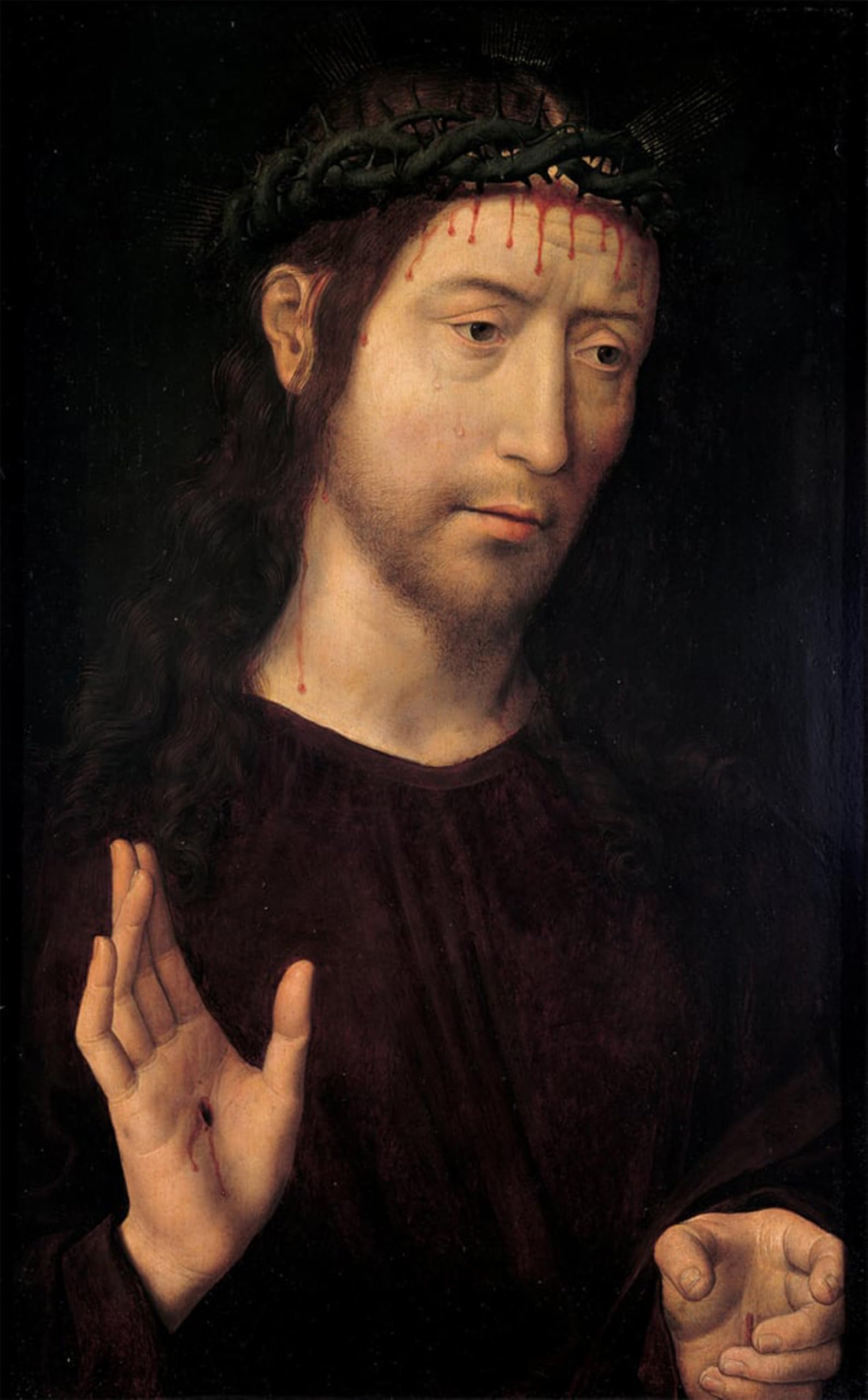 POSTERIIk Famous Print Pop Art Wall Art Graffiti Christ Blessing by Hans Memling Art Prints for Home Decor 60x90cm
