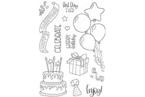Arbuya Birthday Cake Clear Stamps: Delightful Impressions for Card Crafting and Beyond