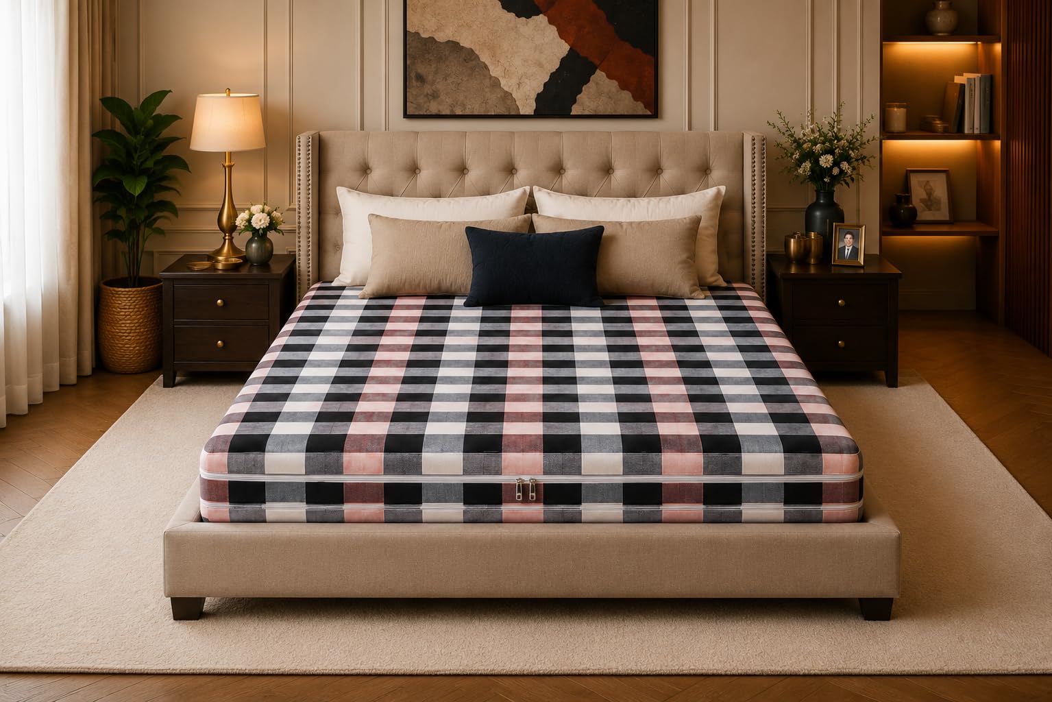 Soft Touch Cotton Mattress Protector | King Size 72x48x6 Inch | Premium Zip Cover 4X6 (Untitled)-picture-26