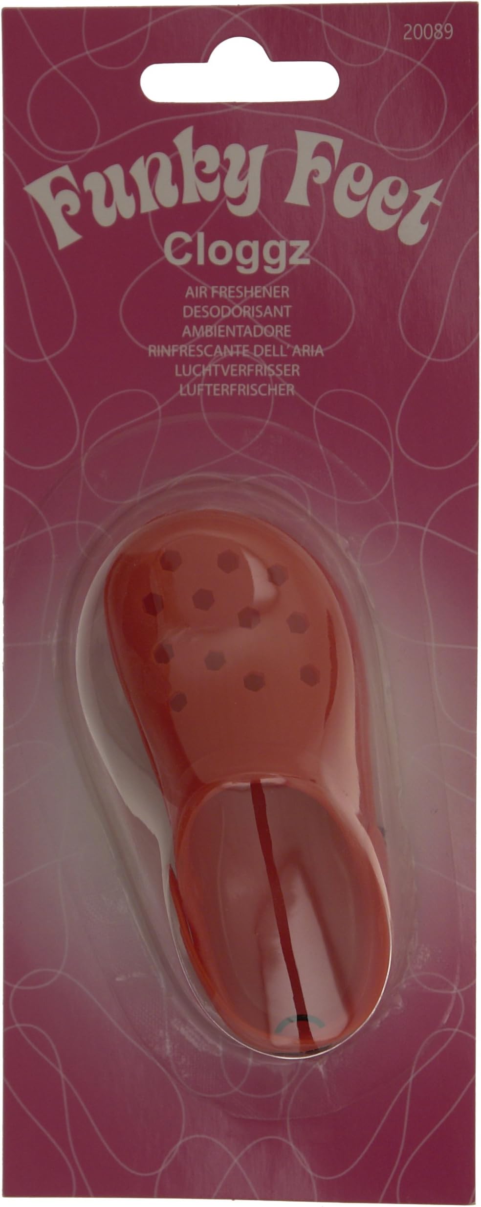 Polco 20089A Funky Feet Cloggz Air Freshener - Red