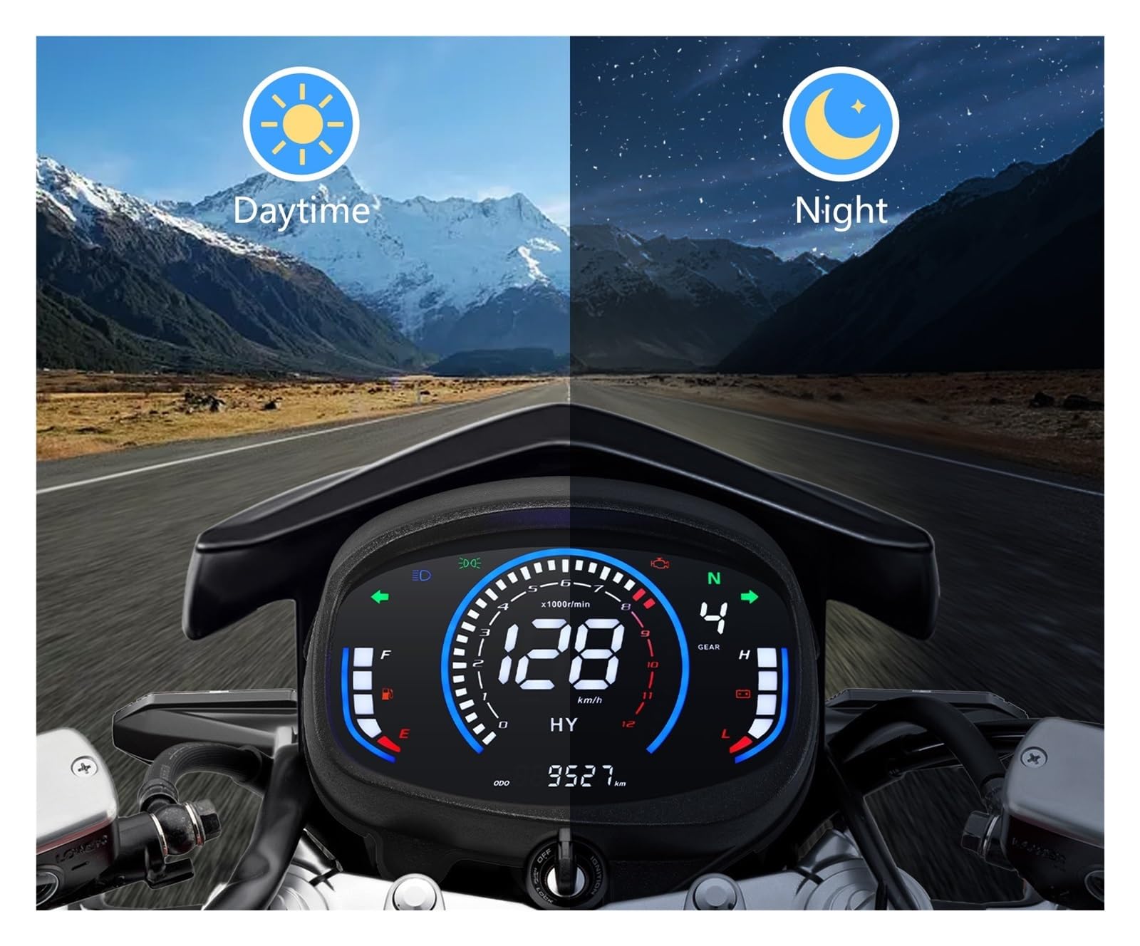 Tachimetro Digitale Contagiri motocicletta Per XRM110RS Strumento Digitale Per Moto A LED RPM Livello Carburante Volt Marcia Velocità Chilometraggio Indicatore Cruscotto