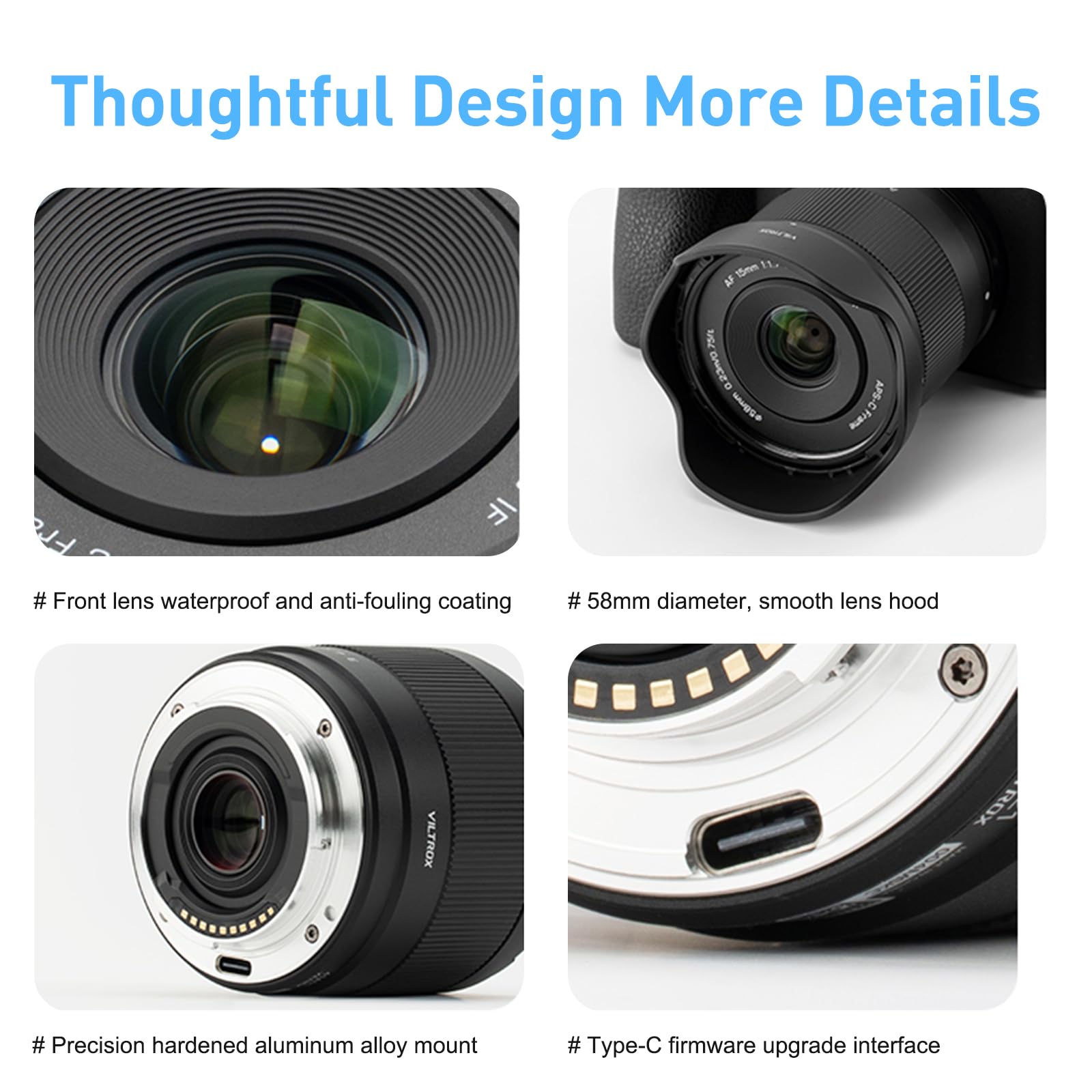 Amazon.com : VILTROX 15mm F1.7 E-Mount Lens,AF 15mm f/1.7 E for