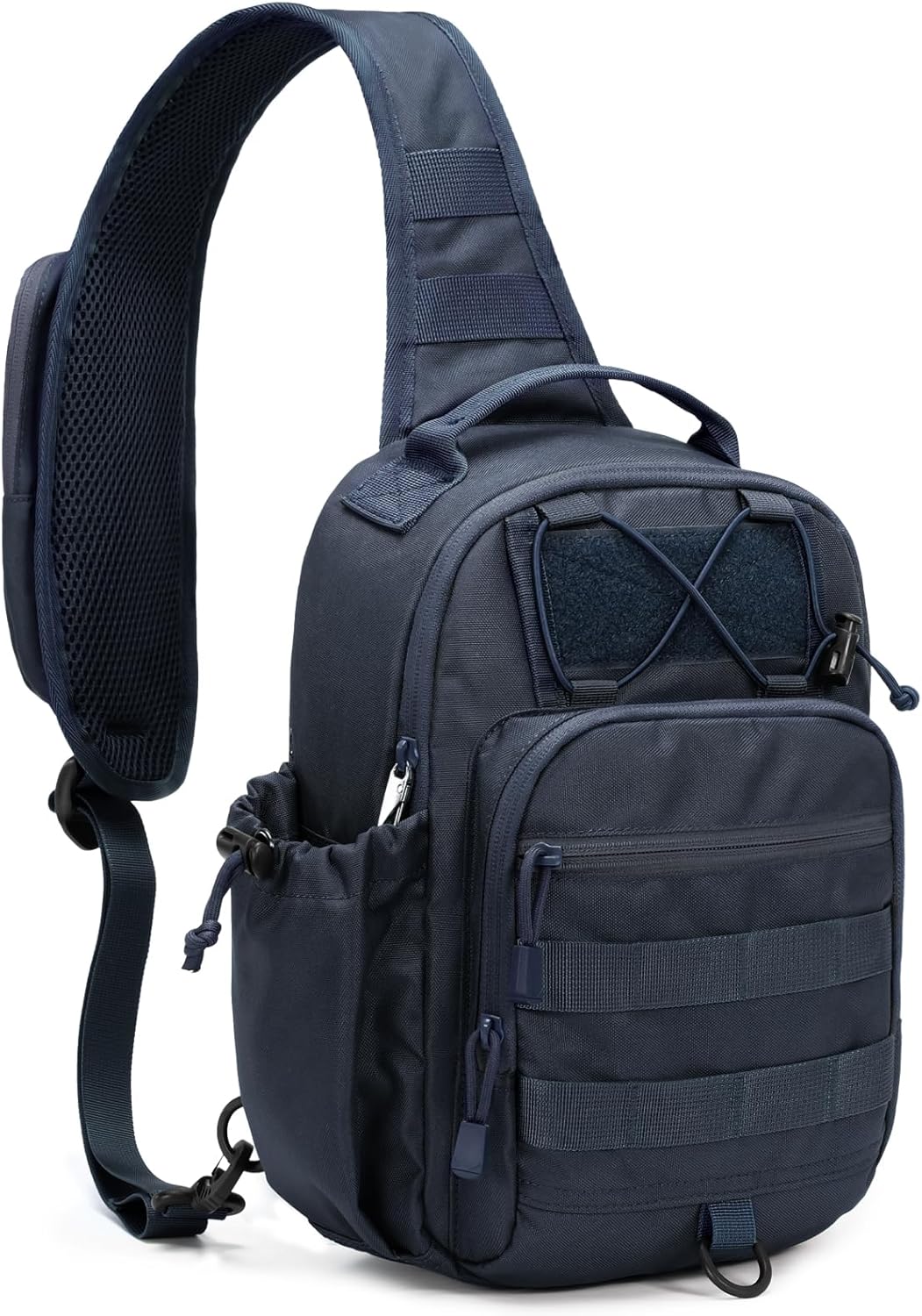 HALOVIE Anti-theft Tactical Sling Bag RFID Navyblue Military Shoulder Bag with Phone Pack EDC Molle Crossbody Bag for men