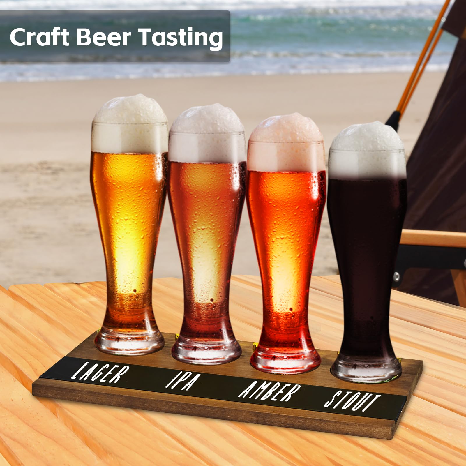 Flight Board [Set di 4] Volo per vino, degustazione whisky, volo mimosa, cocktail, voli champagne, voli per caffè, degustazioni, degustazioni di vino, degustazione di birra