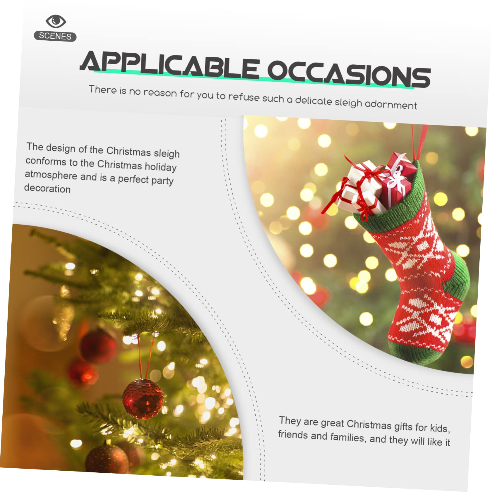 48pezzi Ciondoli Slitte Legno Per Decorazioni Natalizie Addobbi Per Albero Di Natale e Decorazioni Casa Confezione Di Ornamenti Vuoti Per e Personalizzazione