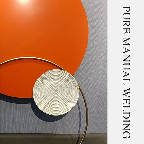 Miniatura 5 de IYTBILQ Decoración de pared de metal, decoración de pared de metal, decoración moderna creativa de círculo geométrico, decoración de pared de sala