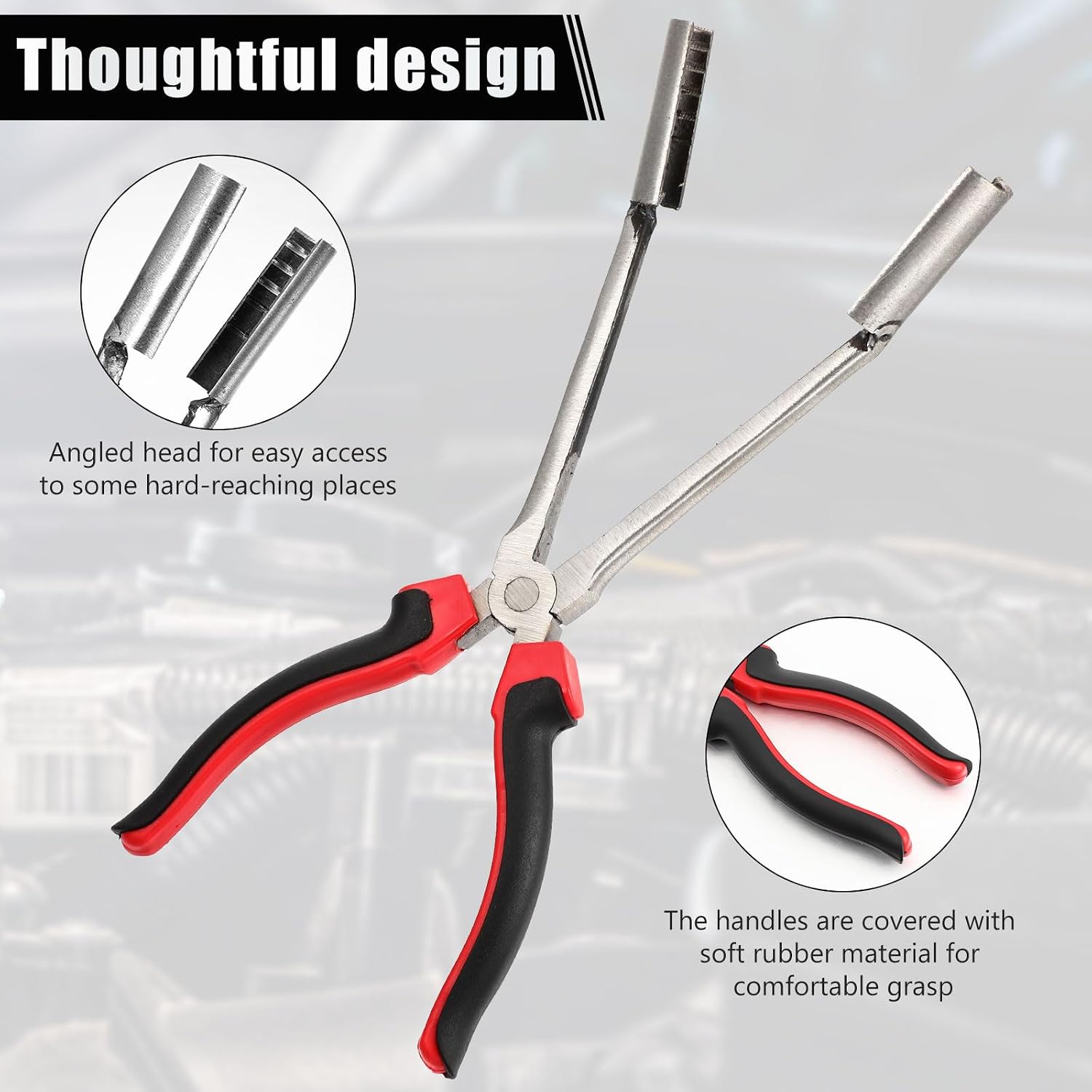 2 Pack Spark Plug Wire Removal Tool Kit Includes Spark Plug Boot Removal Tool and Pliers Pulling Tool,wire Puller Removal Tool Pliers(Red)