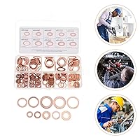 Vista 8 de 200pcs Copper Sealing Washer Flat Gasket Set Flat Copper Washers Assortment Kit with Storage Box for Industrial and Automotive Use