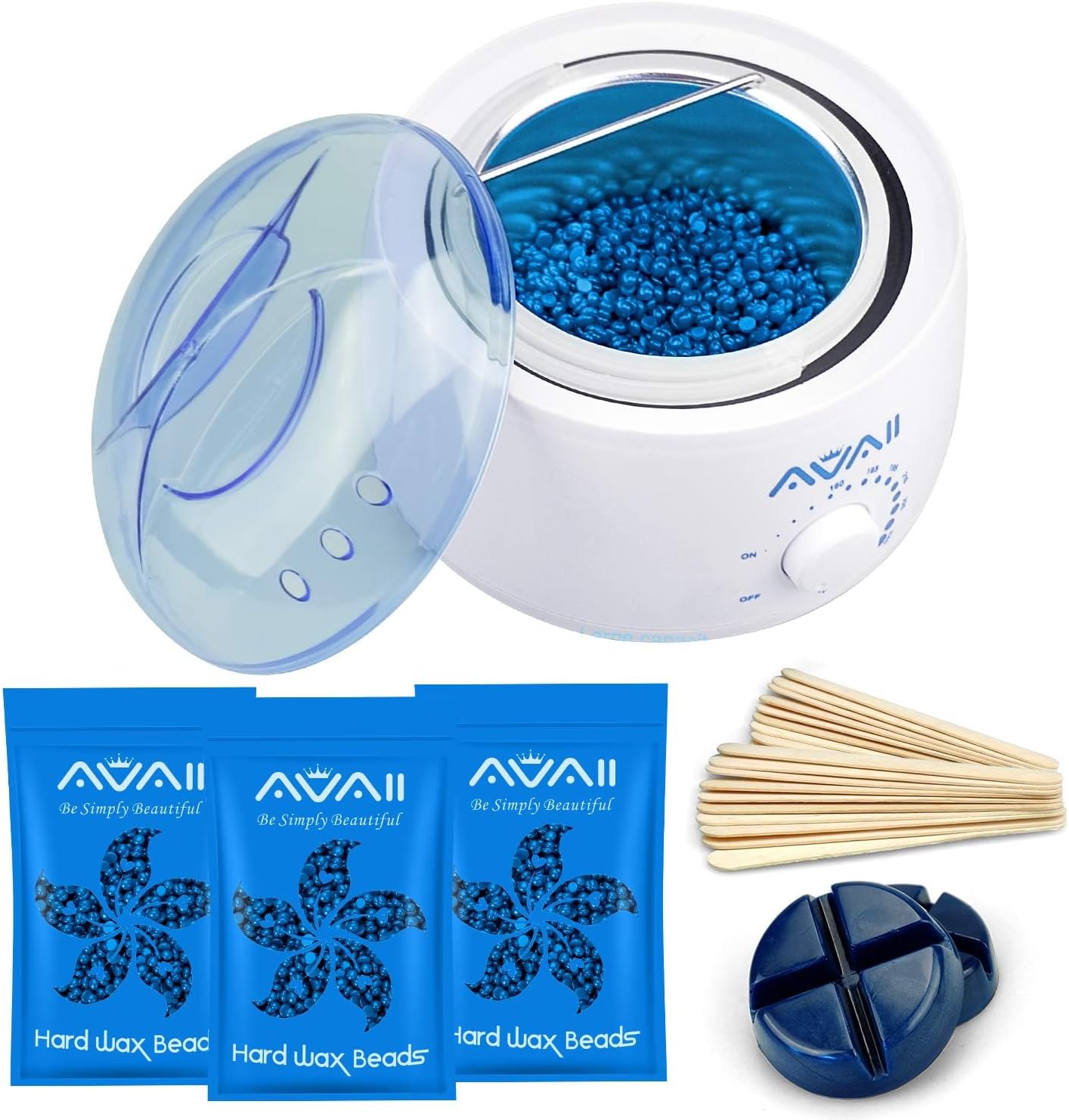 Wax Beans, AVAII Hard Wax Beans(453g/16oz), Painless Hair Removal for Coarse Hair Refill Waxing Beads for Underarms, Leg, Chest, Brazilian Bikini, Perfect for Any Wax Warmer.