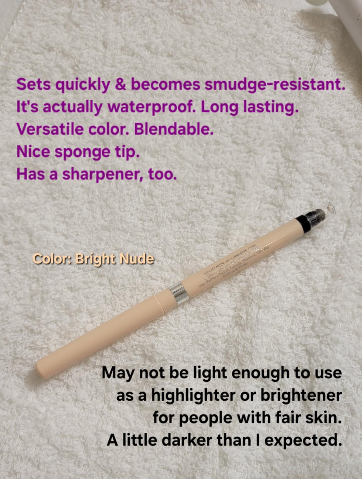 L'Oreal Paris Infallible Grip Mechanical Gel Eyeliner Pencil, Smudge-Resistant, Waterproof Eye Makeup with Up to 36HR Wear, Brown Denim, 0.01 Oz