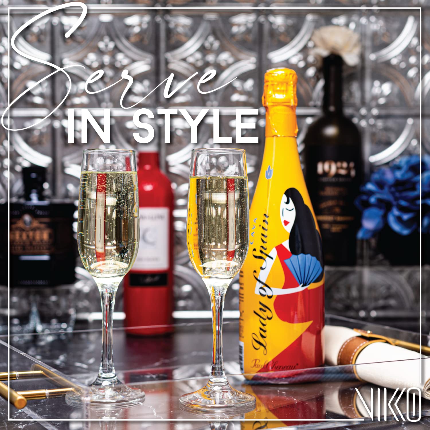 Vikko Champagne Flutes - Set of 6 -4