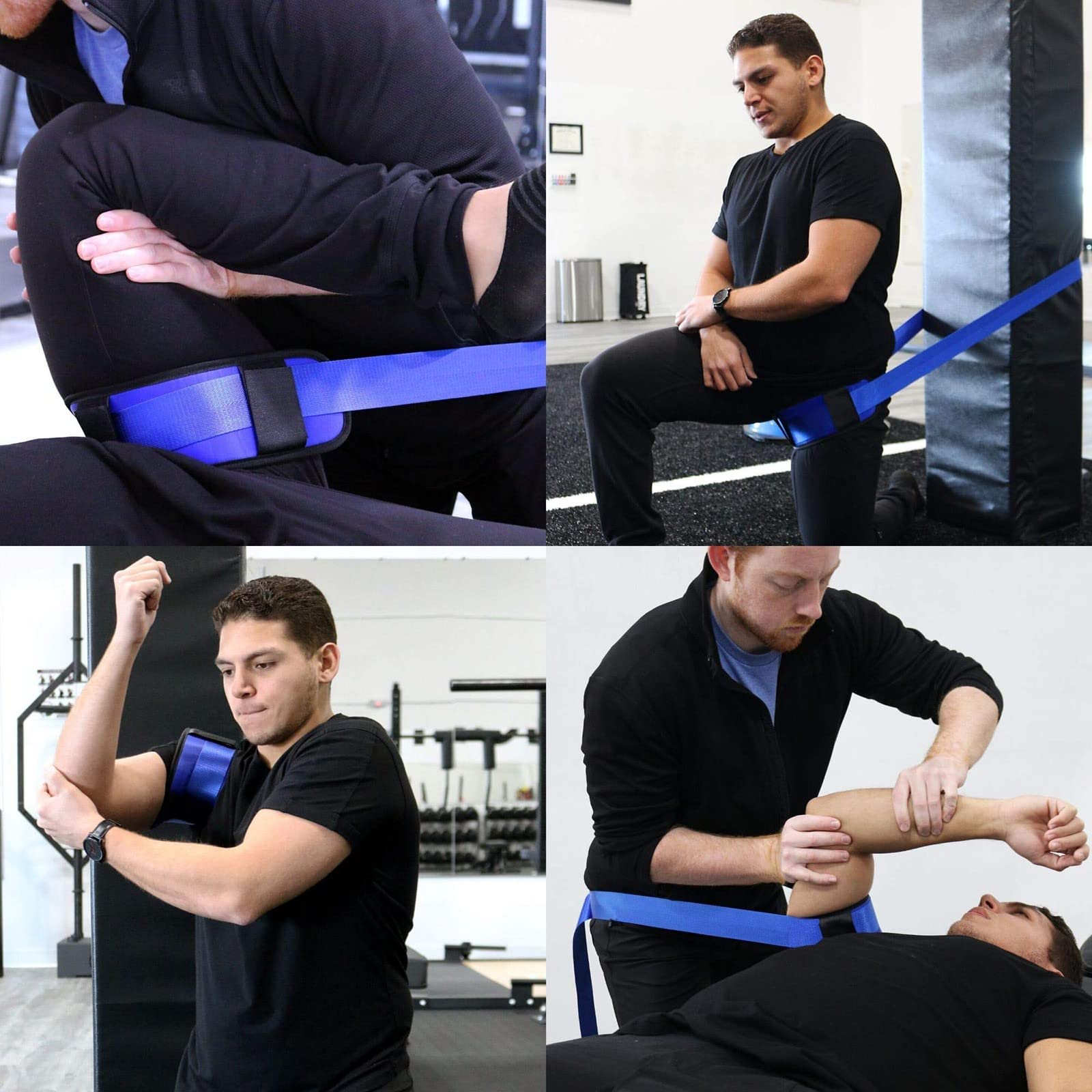 NICHOY Cintura per allentamento articolare, Cintura ausiliaria per Tecnica Cintura per Trattamento Mulligan, per Pratica terapeutica Riabilitazione, Stretching(Color:Blue,Size:10ft)